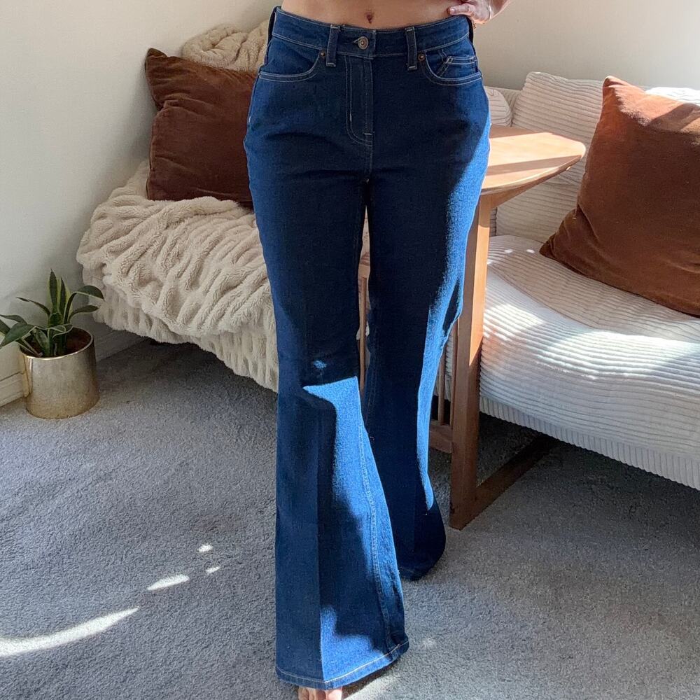 Free People CRVY 'We The Free' High Rise Vintage Flare Jeans 27 Dark Wash